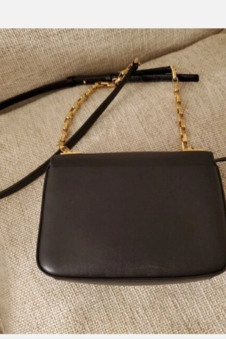 Michael Kors Collection Black Leather Chain Shoulder Bag NWOT
